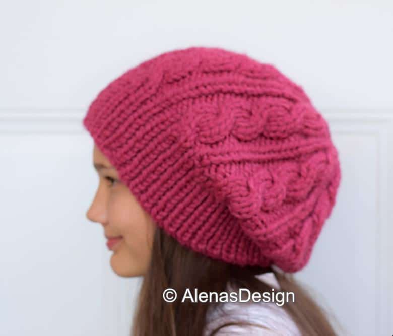 Travis Cabled Hat-2 Knitting Pattern 253