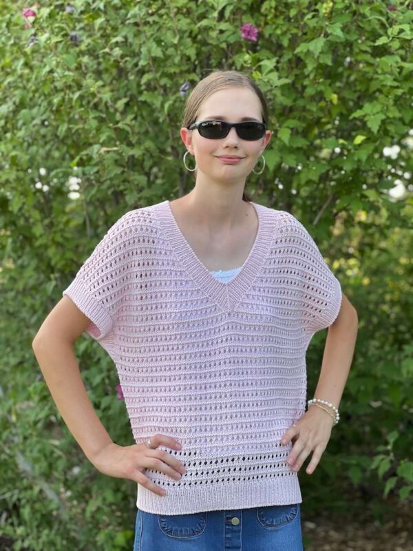Sofia Lace Top Knitting Pattern 267 - Alena's Design